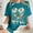 Blue#2, variant on GaThRRgYP Womens Plus Size Tops,Women's Fashion Summer Round Neck Drop Sleeves Leisure Short Sleeve Printing Army Green S