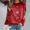 thumbnail image 1 of Femmes Hoodies Mode Femmes Imprimé Col Rond Pull Tops Manches Longues Confortable Chemisier Sweat-Shirt Mode Femmes Hoodies & Sweat-Shirts sur Clearance, 1 of 4