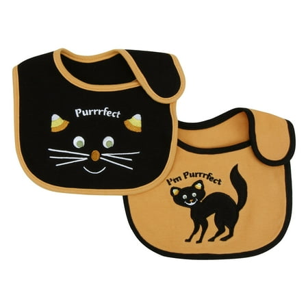 Trend Lab Halloween 2 Piece Bib Set for Baby Purrrfect Cat