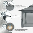 thumbnail image 3 of MASTERCANOPY 13 x 13ft Pop-up Gazebo Outdoor Canopy Tent with Mesh Walls, Dark Gray, 3 of 7