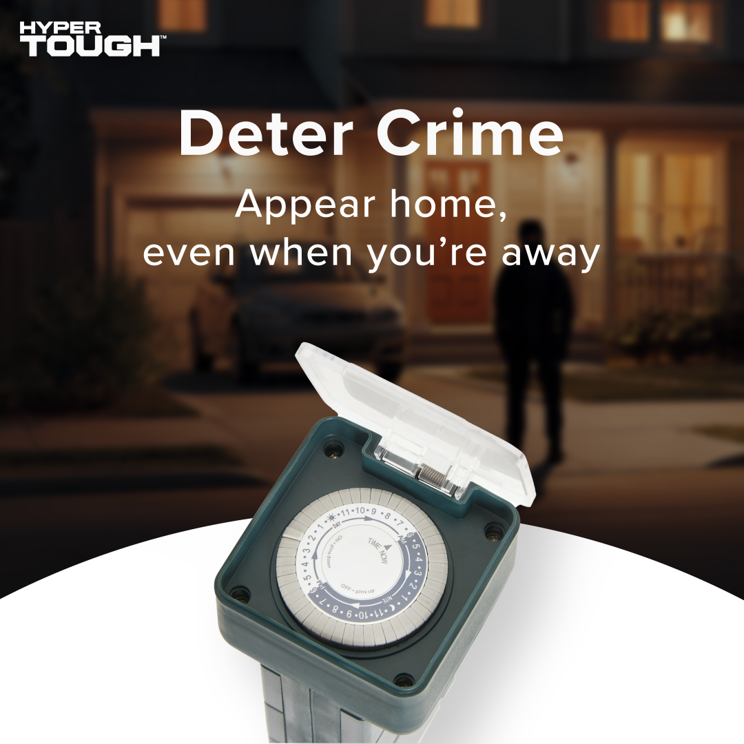 Hyper Tough Stake Timer with 6 Grounded Outlets, Green photo 8