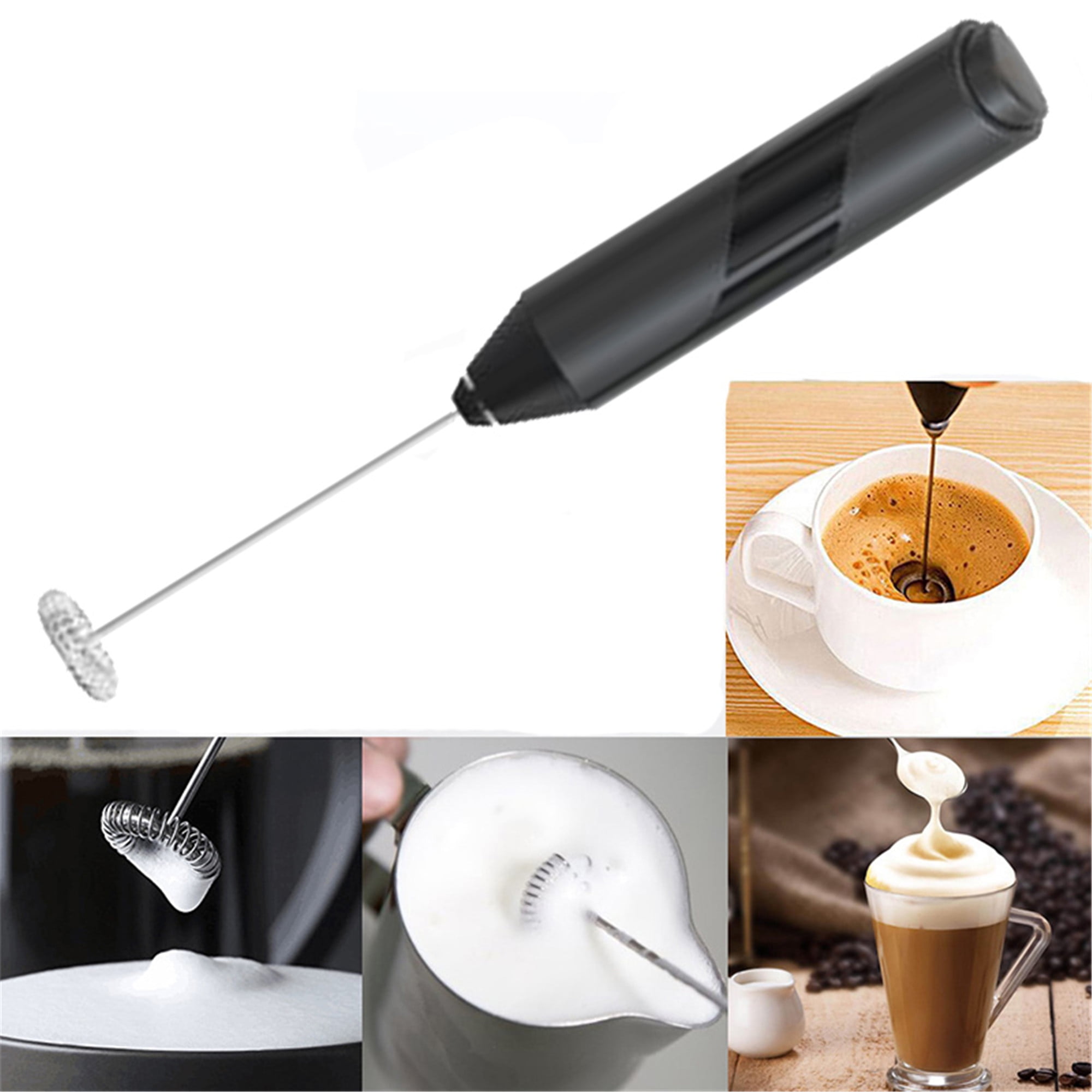 Electric Milk Coffee Frother Handheld Foamer, Elbourn Mini Egg Beater  Drinks Whisk Mixer Stirrer Plastic (1/2Pc) 