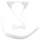 thumbnail image 1 of 1 Set Cat Ear Headband Tail and Bow Set Halloween Animal Cosplay Set for Kids Toddler, 1 of 4