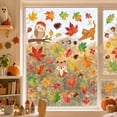 thumbnail image 6 of Fall Window Clings, Thanksgiving Animal Maple Leaf Static Glass Stickers, Reusable Double Sided Pvc Decals for Glass Door Home Decor B, 6 of 6