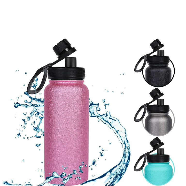 GCP Products 8 Pieces 22 Oz Sports Water Bottle Wide Mouth Canteen Spout Bottle  Bulk Insulated