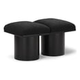 thumbnail image 1 of Meridian Furniture Pavilion Black Boucle Fabric Bench, 1 of 9