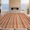 thumbnail image 2 of Design&I 5'x7' Ultra Soft Area Rug, Checkered Dot Grid Neutral Geometric Decorative Plaid Beige Terracotta None Fluffy Washable Non Shedding for Bedroom Living Room Home Office, 2 of 7