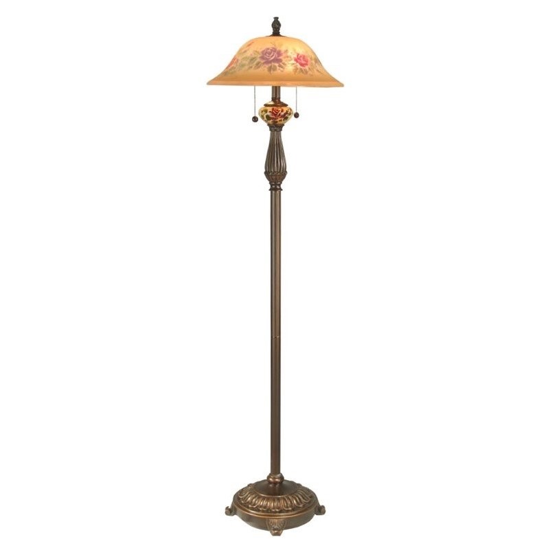 Dale Tiffany Brazilian Rose Floor Lamp