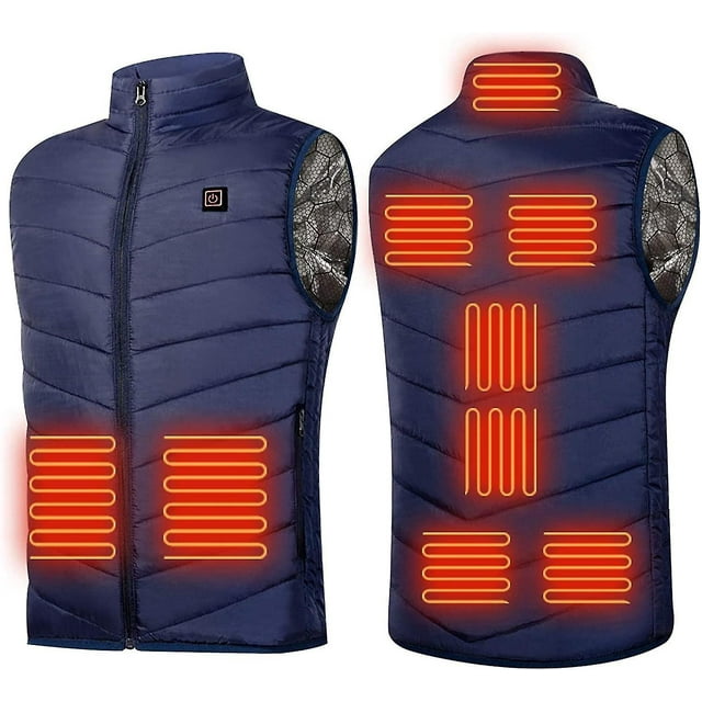 Chaleco calefactable para hombres y mujeres, chaleco calefactable de invierno cálido y ajustado, abrigo cálido de invierno para senderismo al aire libre