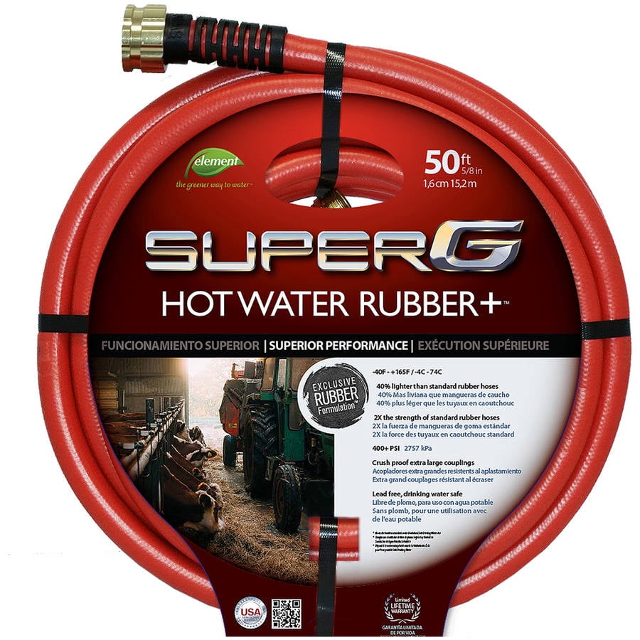 Swan Hose CELSGHW58050 50' x 5 8" Red Hot Water Garden Hose by Generic
