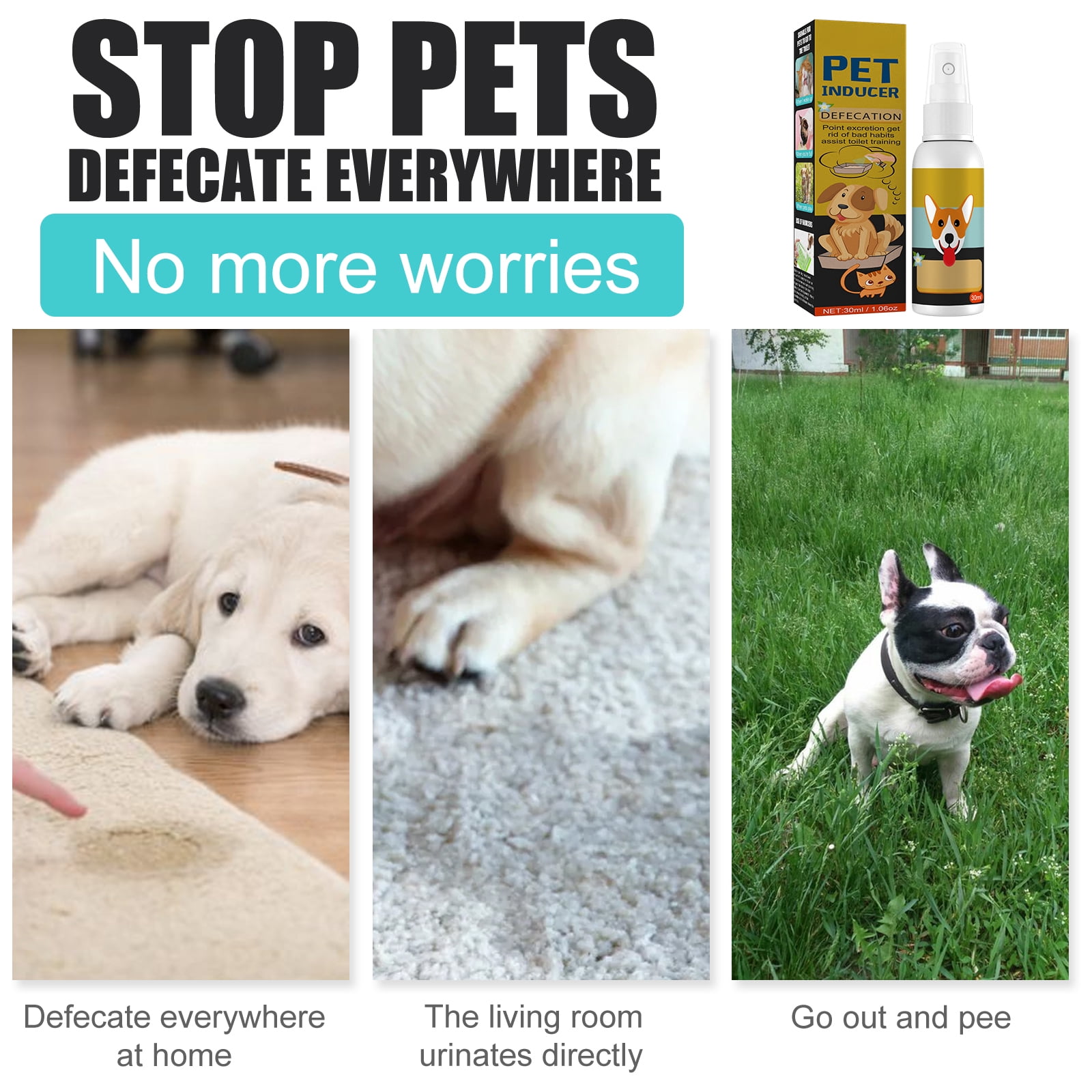 Alvantor Potty Training Spray for Dogs, Attractant Teache for Indoors or Outdoors, 1.06fl.oz