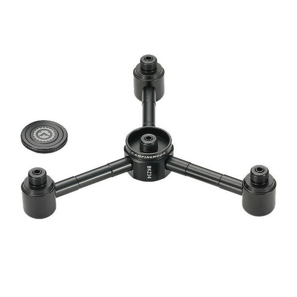 Adaptador de tanque de gas para exteriores de 1 a 4 litros, portátil, con varilla de extensión y adaptador para lámpara de gas. negro