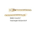 thumbnail image 3 of Cinturones de cadena de metal para mujeres INSPIRE CHIC, cinturones de cintura decorativos para vestidos y jeans, cinturón de hebilla cuadrada dorada de 52.4", 3 of 5