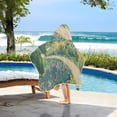 thumbnail image 3 of Yayeee Kids Hooded Towels Toddler Soft Absorbent Beach Bathing Wrap 50" x 23.5", Art Garden Scene, 3 of 5