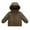 Coffee, variant on Kids Boys Winter Coat Thicken Fleece Lined Warm Puffer Jacket Zip up Hooded Fleece Coat Winter Clothes Waterproof Outwear Coats with Pockets