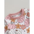 thumbnail image 6 of Infant Baby Halloween Clothes FlowerPumpkin Print Long Sleeve Sweatshirt Long Pants Set Fall Outfit, 6 of 9