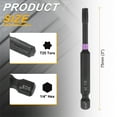 thumbnail image 2 of Uxcell T25 Torx Impact Screwdriver Bit 1/4" Hex Shank 3" Long Magnetic No Hole, 2 of 7