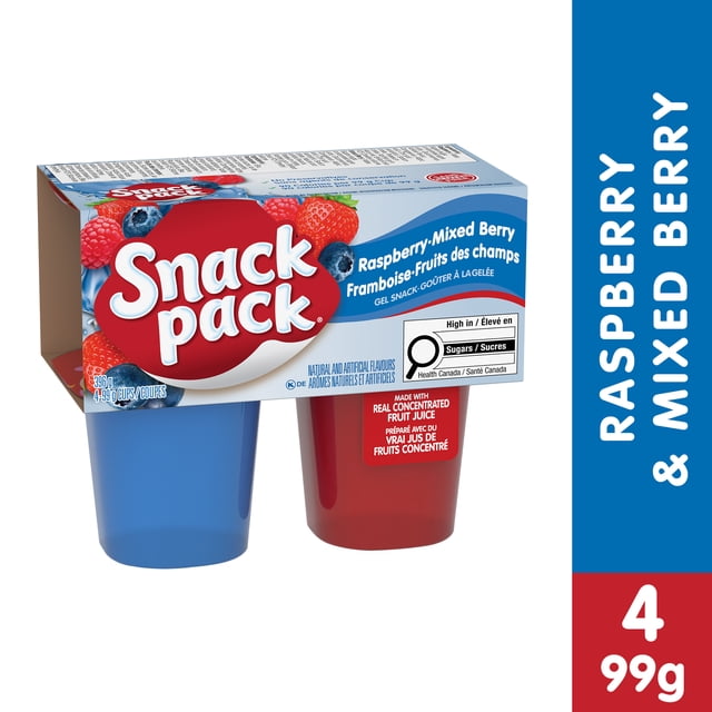 Snack Pack® Juicy Gels®Raspberry and Mixed Berry Fruit Juice Cups