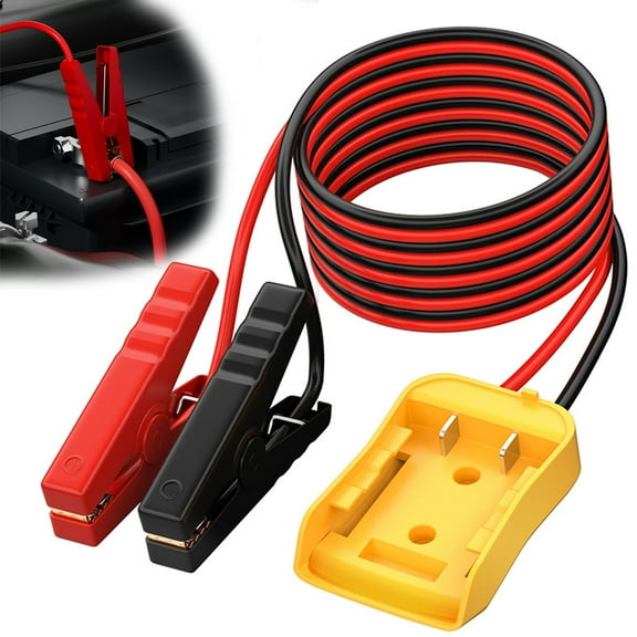 Jumper Cables with Adapter Compatible with Mil.waukee M18 18V Battery Jumper Starter, Automotive Booster Cables 2ft 8AWG Cable Power Tool Line, Silicone wire temperature resistance 392℉