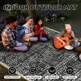 thumbnail image 5 of VUNATE Outdoor Rug 6x9 with Led Light Strips Patio Rug Clearance Plastic Waterproof Outdoor Mat for Picnic RV Porch Camping Reversible Outside Rug Black White, 5 of 6