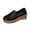 Black, variant on SDNall Flats Shoes Women, Black Flats Shoes Women, Women's Flats Shoes, Black Flats Shoes, Casual Loafers for Women, Fashionable Four-Season Loafers with Metal Buckle, Shallow Flat Wedge Heel Shoes