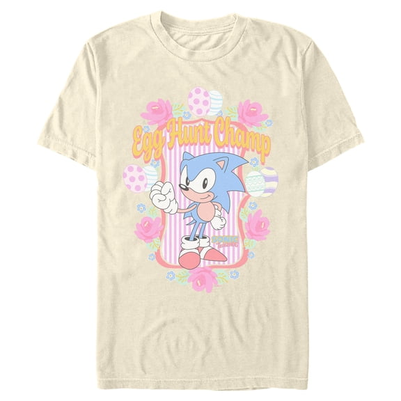 Mens Sonic the Hedgehog Egg Hunt Champ Sonic T Shirt