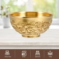 thumbnail image 6 of WRITWAA Golden Brass Bowl Chinese Wealth Symbol Home Desktop Decoration for Prosperity and Good Luck, 6 of 8