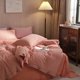 thumbnail image 2 of Xiao Hua Juego de sábanas, juego de sábanas y fundas de almohada, juego de cama individual, ropa de cama de hotel, decoración del hogar (naranja), 2 of 5