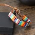 thumbnail image 2 of Deago 7 Chakra Bracelets for Women with Real Stones Leather Wrap Healing Bead Bracelet Women Men Boho Friendship Jewelry, 2 of 9