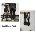 thumbnail image 4 of Chest Backpack, Black Front Chest Pack Shockproof Zipper Patch Pocket  for Outdoor Activities, 4 of 8