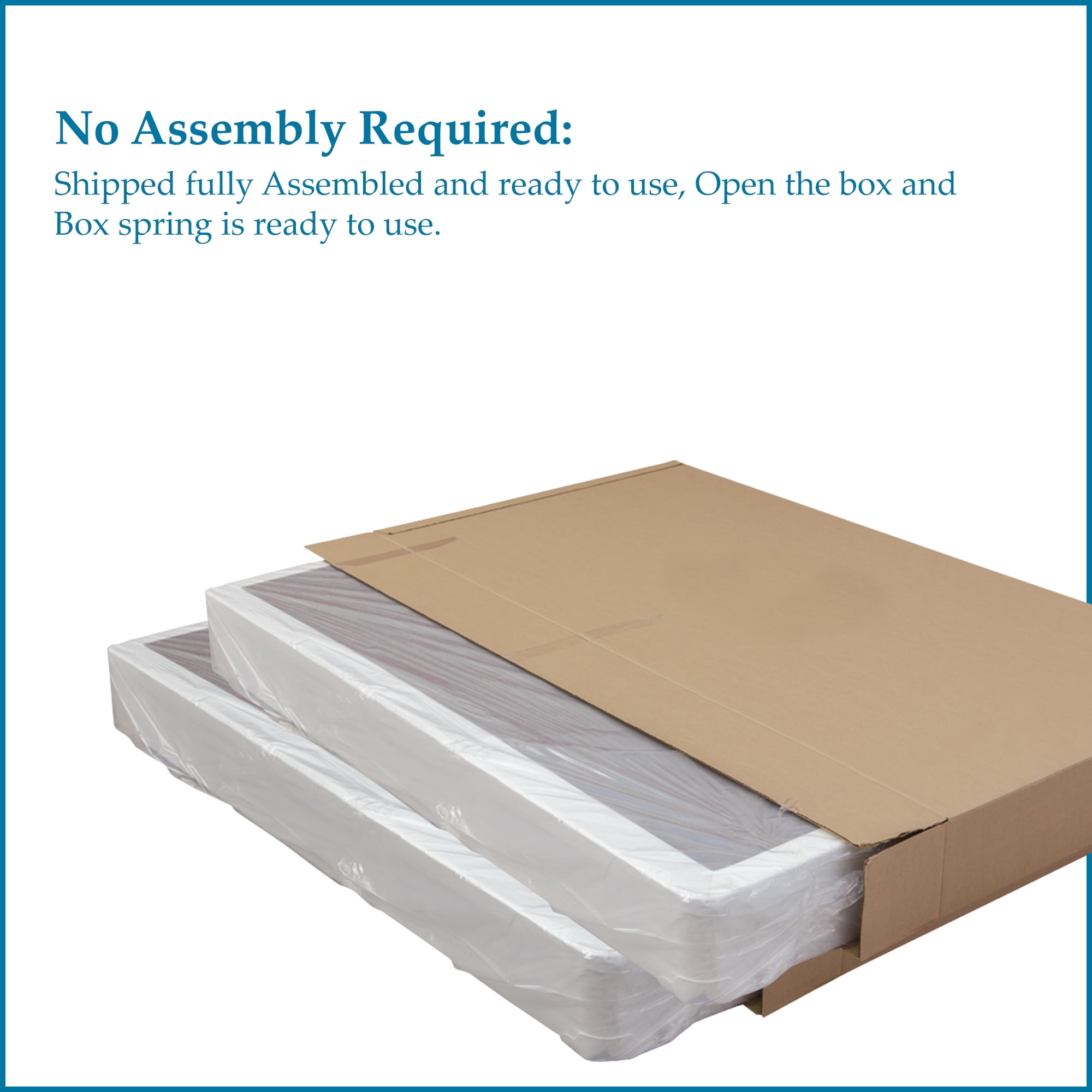 Continental Sleep, 4” Split Fully Assembled Box Spring for Mattress, Full