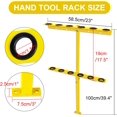 thumbnail image 2 of Cabtherlyn Landscape Hand Tool Rack for Truck Trailer, Vertical Hand Rack for Landscaping, Garage or Shed Walls Holds, 6 Tools for Shovels,Rakes,Hoes YELLOW, 2 of 7