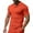 Orange, variant on fatyb Men's V Neck T Shirts with Collar Casual Short Sleeve Breathable Tops Solid Color Muscle Tee Shirts