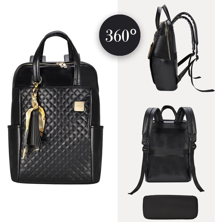 Women\'s Leather Anti-Theft Backpack Purse 3-Way Carry Laptop Bag Amazon.com: S-ZONE Leather Backpack Purses for Women  main image 4