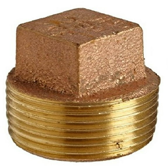 Supply Giant BRPL0018-NL 1/8" Brass Square Head Cored Plug, Lead Free