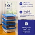 thumbnail image 3 of Homz 28 Qt Snaplock Clear Plastic Storage Container Bin with Lid (4 Pack), 3 of 10