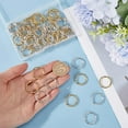 thumbnail image 3 of 1 BOX 80PCS 20mm Alloy Circle Bead Frame Spacer Beads Silver Gold Double Hole Round Link Ring Bezel Hollow Connector Frames Bead for Jewellery Making Beading Accessories DIY Earrings Craft DIY, 3 of 5