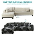 thumbnail image 3 of Topchances Sectional Couch Covers, L Shape Sofa Slipcover for 3+3 Seat Couch, Universal Stretch Furniture Protector with 4pcs Pillowcase (Black&Gray), 3 of 8