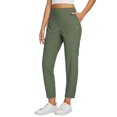 thumbnail image 1 of Pantalones BALEAF para mujer, de viaje, ligeros y elásticos, color verde militar, talla L, 1 of 7
