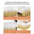 thumbnail image 5 of Yellow and Bed Skirt Queen Size 18" Drop White Gradient Ruffled Wrap Around Bed Skirts Adjustable Elastic Bedskirt Dust Ruffle for Queen Size Bed, 5 of 7