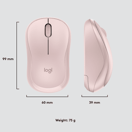 Logitech - M220 SILENT Wireless Optical Ambidextrous Mouse - Rose