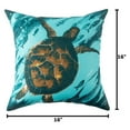 thumbnail image 2 of Mainstays 2-pack Coastal Turtle Reversible Outdoor Throw Pillow, 16 inch, Blue, 2 of 6