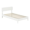 AFI Florence Twin Solid Wood Low Profile Platform Bed, White