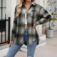 thumbnail image 2 of Veste Chemise à Carreaux Décontractée Mode Automne pour Femmes, 2 of 6