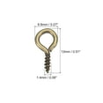 thumbnail image 2 of 300 Pack Small Screw Eye Hooks Mini Eyelets Screws, 6.8x13x1.4mm, Bronze Tone, 2 of 5