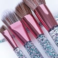 thumbnail image 2 of BSROLUNA 10Pcs Stylish Glitter Handle makeup brushes, Light Green, 2 of 3