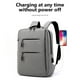 thumbnail image 4 of Mochila para portátil de 15.6 pulgadas, mochila de viaje delgada de negocios gris con puerto de carga USB, mochila de hombro doble de gran capacidad para la universidad y la escuela, regalos para homb, 4 of 9