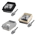 thumbnail image 2 of Low Entry Stainless Steel Cats Litter Box Half Enclosed Structure Air Circulations Odor Control Litter Container for, 2 of 8