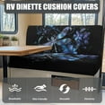 thumbnail image 4 of Uorisanigo RV Dinette Cushion Covers Stretch Blue Dragonfly Sofa Furniture Cover Washable RV Beach Seat Cover for Dinette with 1 Backrest & 1 Bench Covers for RVs Campers, 4 of 7