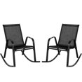 thumbnail image 1 of Costway 2 PCE Patio Rocking Chair Heavy-Duty Metal Rocker Outdoor Anti-Slip Black, 1 of 9